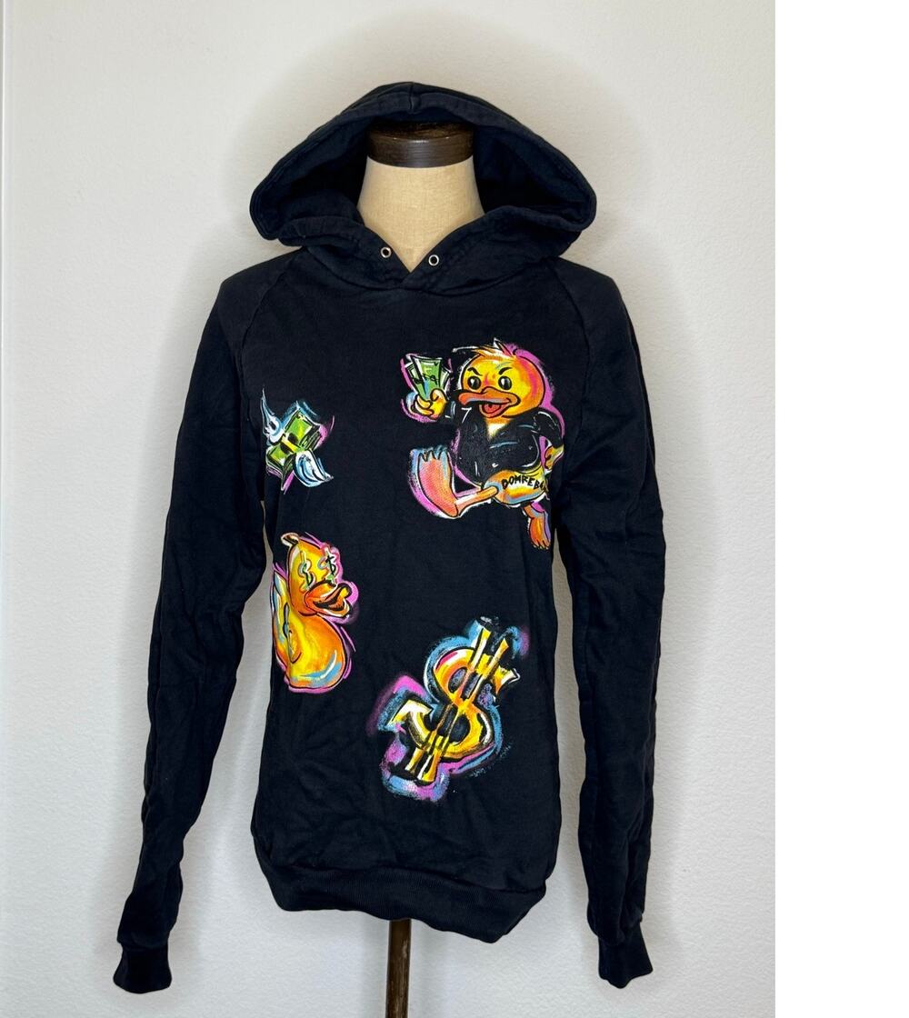 Domrebel Montreal Hoodie Sweatshirt Cash Duck Black Women XS